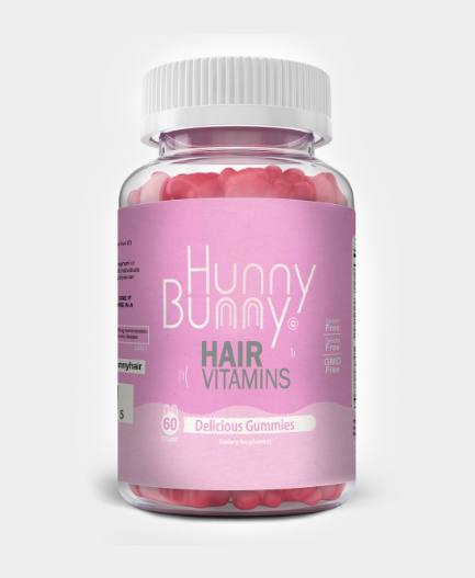 Hunny Bunny Hair Gummies, Complete Vitamins Formula (60 Count)