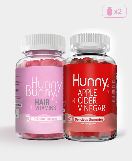 One Hunny Apple Cider Vinegar & one Hunny Bunny Hair Gummies